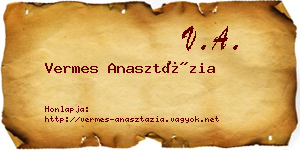 Vermes Anasztázia névjegykártya